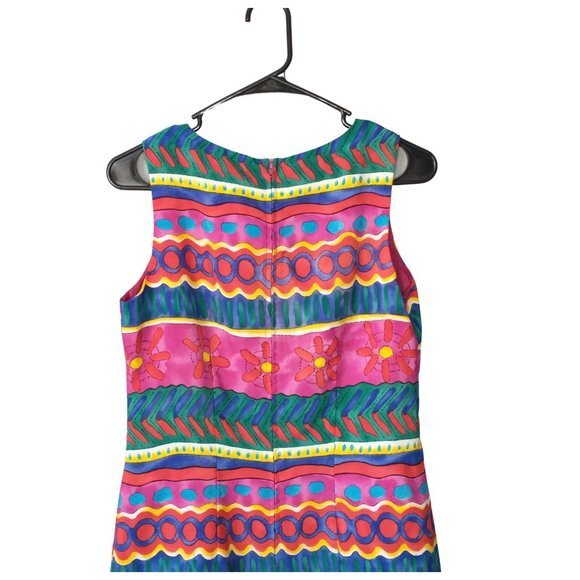 Jessica Howard Vintage Floral Print Sleeveless Sheath Dress Women’s Size 6 - Picture 4 of 5